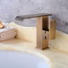 Single Handle Antique Brass Bathroom Sink Faucet Waterfall Basin Tap