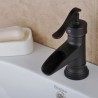 Waterfall Bathroom Sink Tap with Antique Bathroom Sink Faucet Single Handle Oil-rubbed Bronze