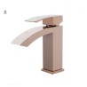 Deck Mount Square Curved Sink Faucet Waterfall Bathroom Sink Tap