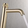 Bathroom Countertop Mixer Tap Brass Basin Faucet Creative Push Button Switch Design (Tall)