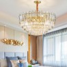 Modern Glass Ceiling Light Living Room Study Round Stainless Steel Pendant Light