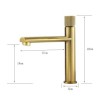 Brushed Gold/Black+Rose Gold/Black/Nickel Brushed Modern Brass Basin Faucet Countertop Tap Options