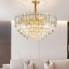 Modern Glass Ceiling Light Living Room Study Round Stainless Steel Pendant Light