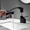 Brushed Gold/Black/Chrome Color Liftable Pull-Out Basin Mixer Tap Brass Countertop Faucet