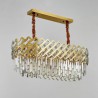 Oval Shaped Ceiling Light Living Room Kitchen Island Golden Modern Glass Pendant Light