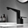 Brushed Gold/Black/Chrome Color Liftable Pull-Out Basin Mixer Tap Brass Countertop Faucet