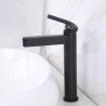 Black Rotatable Single Lever Mixer Faucet Brass Basin Mixer Tap