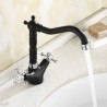 Black Rotatable Single Lever Mixer Faucet Brass Basin Mixer Tap