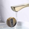 Brushed gold/chrome modern brass basin mixer tap single lever countertop faucet