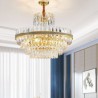 Bedroom Living Room Modern Luxury Glass Pendant Lamp Circular Shaped Stainless Steel Chandelier