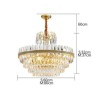 Bedroom Living Room Modern Luxury Glass Pendant Lamp Circular Shaped Stainless Steel Chandelier