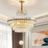 Bedroom Living Room Modern Luxury Glass Pendant Lamp Circular Shaped Stainless Steel Chandelier