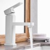 Modern Straight White Basin Tap Bathroom Faucet