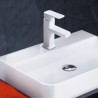 Modern Straight White Basin Tap Bathroom Faucet