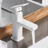 Modern Straight White Basin Tap Bathroom Faucet