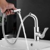 Chrome/Black Color Pull-Out Brass Basin Faucet Spout Mode Switchable Countertop Tap