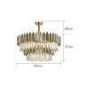 Double Layer Circular Glass Chandelier Living Room Study Nordic Style Glass Pendant Light