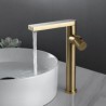 Brushed Gold Bathroom Basin Faucet with 360-Degree Rotation