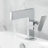 Copper Bathroom Sink Faucet with Hot and Cold Mixed Water