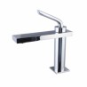 Black/Chrome Color Modern Single Lever Basin Mixer Brass Countertop Faucet (Short)