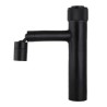 Creative Push Button Tap Black Brass Basin Mixer