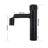 Creative Push Button Tap Black Brass Basin Mixer