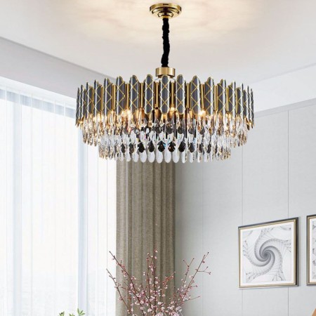 Decorative Chandelier Bedroom Living Room Modern Circular Glass Pendant Light