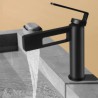 Modern Solid Brass 1-Hole Basin Mixer Tap with Single Handle