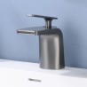 Hot and cold copper vessel sink faucet with a single handle