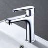 Chrome Finished Modern Bathroom Basin Faucet Hot And Cold Water Mixer Tap