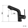 Pull-Out Black Brass Wash Basin Faucet