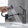 Single Lever Bathroom Faucet with Pull-Out Basin Mixer