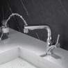 Pull-Out Liftable Chrome Basin Mixer Tap Bathroom Faucet