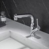 Pull-Out Liftable Chrome Basin Mixer Tap Bathroom Faucet