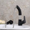 Pull Down Bathroom Sink Faucet in Matte Black