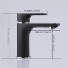 Black Spray Painting Sink Tap Modern Brass Sink Faucet