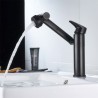 Modern Deck Mount Bathroom Sink Tap with Swivel Basin