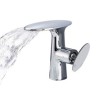 Waterfall Basin Faucet Contemporary Chrome Bathroom Sink Tap