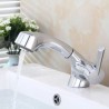 Pull Down Bathroom Sink Faucet in Brushed Chrome