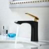 Deck Mounted Single Hole Single Handle Golden Handle European Retro Style Black Bathroom Sink Faucet