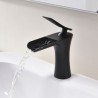 Matt Black Single Bathroom Faucet Mixer Tap for Bathroom Hot and Cold Water Dispenser