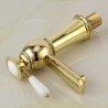 Single Hole Single Handle Gold Ti-PVD Bathroom Sink Faucet Modern Sink Tap