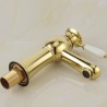 Single Hole Single Handle Gold Ti-PVD Bathroom Sink Faucet Modern Sink Tap