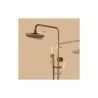 Bathroom Shower Mixer Shower Head + Hand Shower Faucet Set in Antique Brass