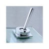 Single Bathroom Faucet with a Glass Waterfall Basin Mixer Tap and a Square Spout