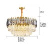 Living Room Study Modern Simple Circular Chandelier Glass Pendant Light