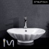 Without Faucet European Single Sink Shell Shape Vessel Sink White Ceramic Basin