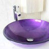 Modern Purple Tempered Glass Round Basin