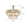 Modern Round Pendant Light Bedroom Living Room Double Layered Glass Chandelier