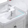 Bathroom Counter Top Basin Lavatory Vessel Sinks With Washboard Ceramic Wash Basin